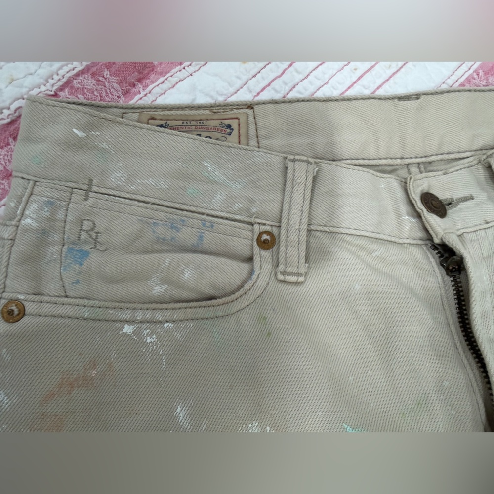 Ralph Lauren Polo Astor Slim Boyfriend Jeans in Beige - Picture 4 of 7